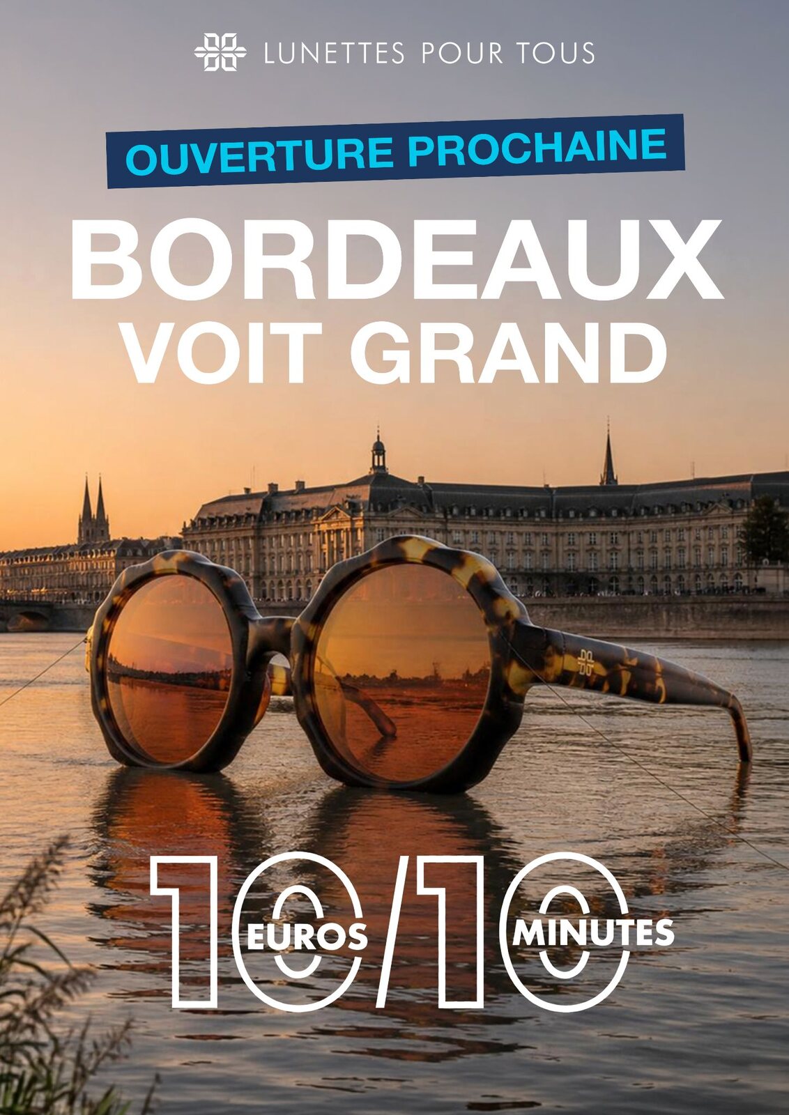 Affiche A0 — direction impactante « Bordeaux voit grand »