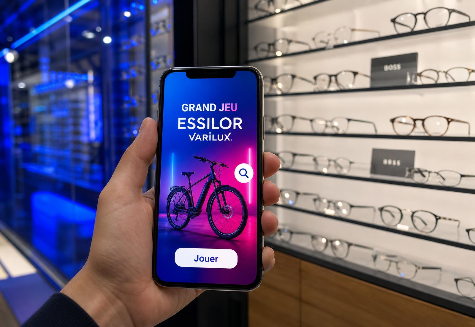 Mise en situation — le jeu lancé chez l'opticien