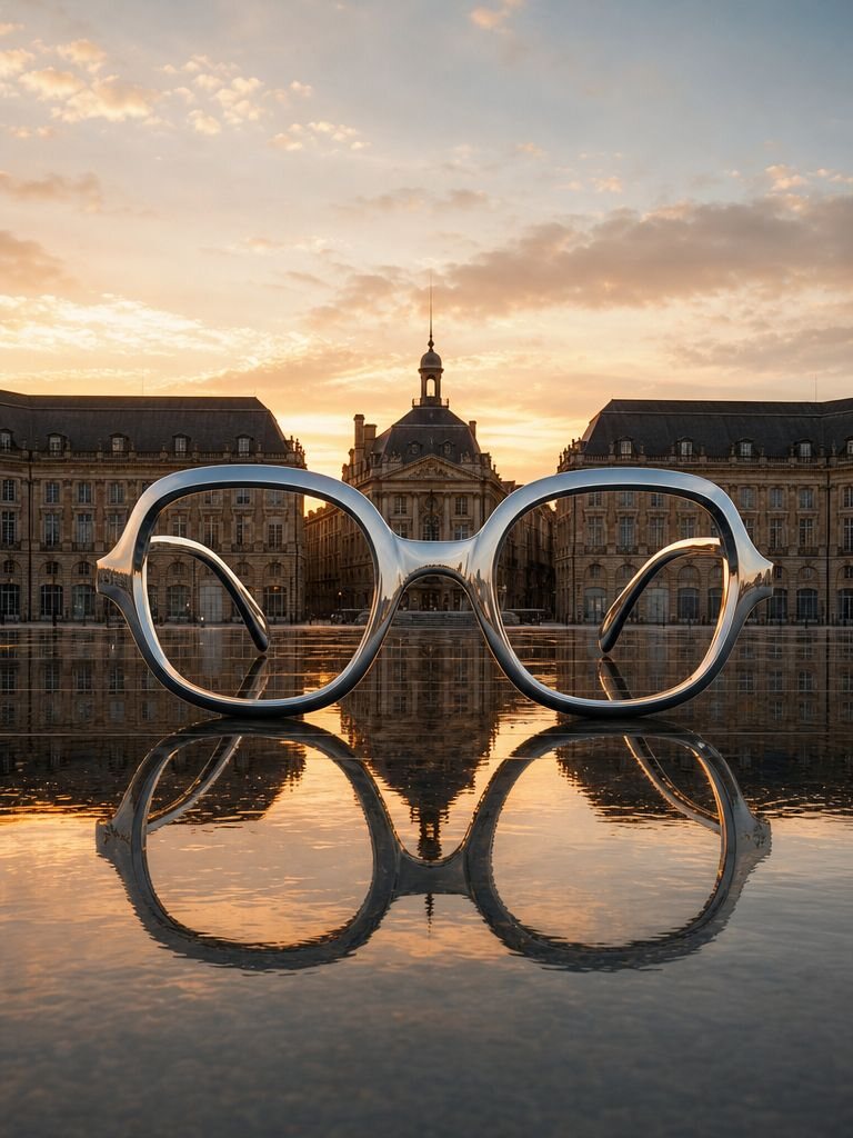 Campagne Lunettes Pour Tous à Bordeaux, montures géantes sur la ville