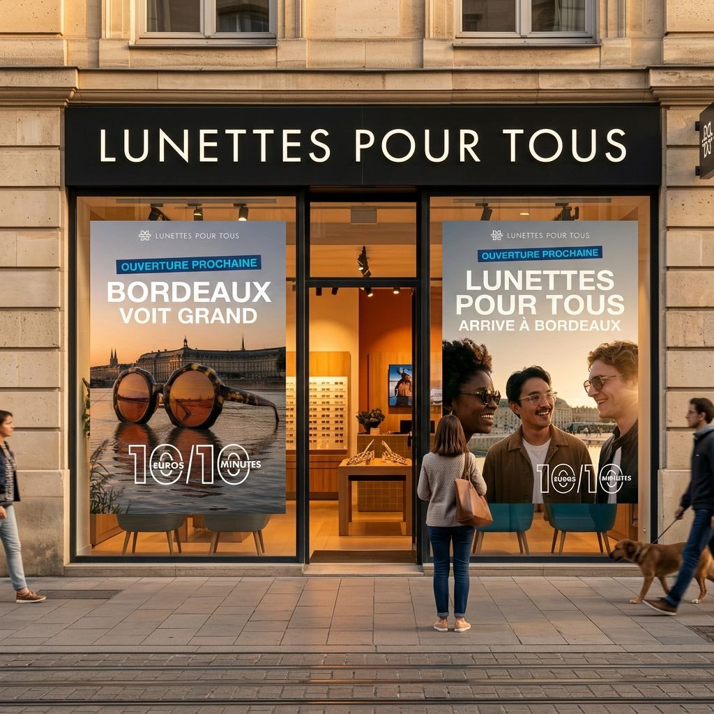Mise en situation vitrine boutique Bordeaux